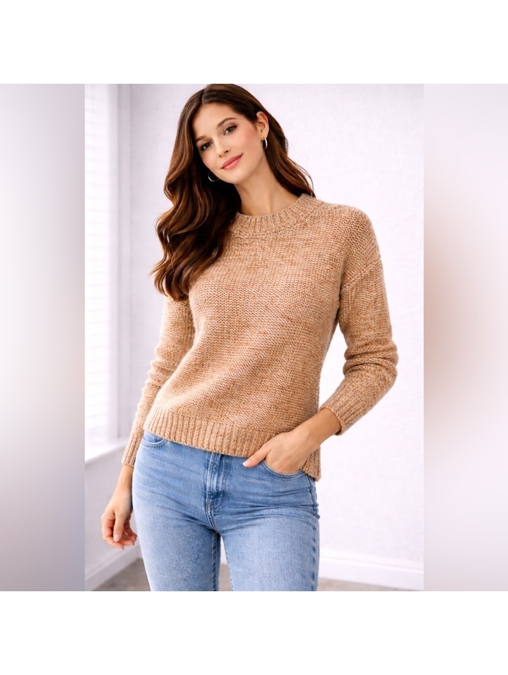Lord & Taylor Wool Blend Chunky Winter Cottage Granola Wool Blend Sweater XS